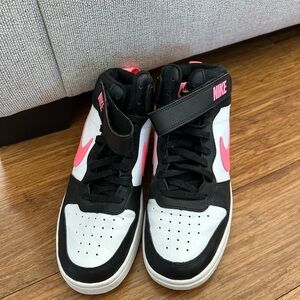 Nike Black and Pink High-Tops